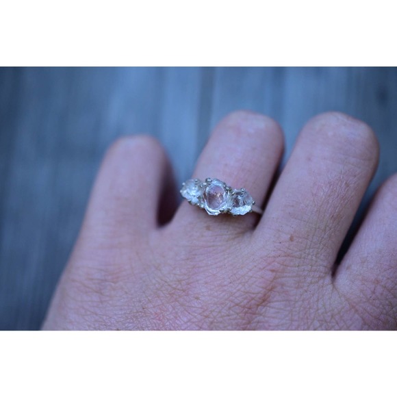 Engagement Ring, Raw Diamond Ring, Diamond Ring, uncut engagement ring, … - Picture 1 of 2